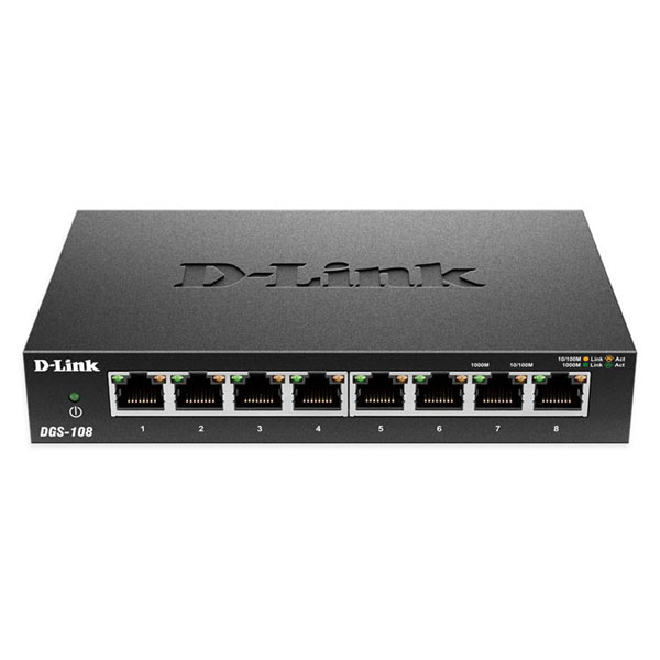 Μεταγωγέας δικτύου D-LINK 8-Port Gigabit Ethernet 10/100/1000 Unmanaged Desktop Switch