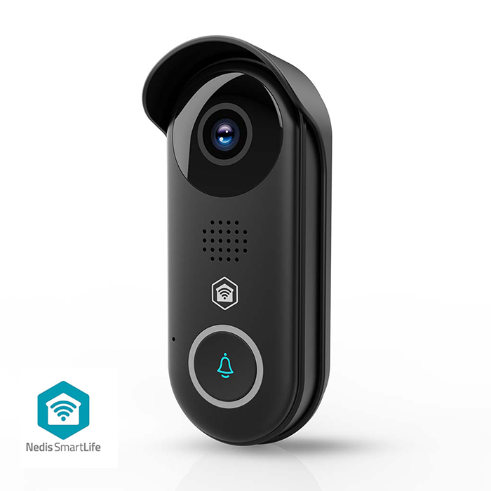 Θυροτηλεόραση Smart Wi-Fi Nedis SmartLife Full HD 1080p με κάμερα 2MP, αισθητήρα κίνησης και νυχτερινή όραση σε μαύρο χρώμα