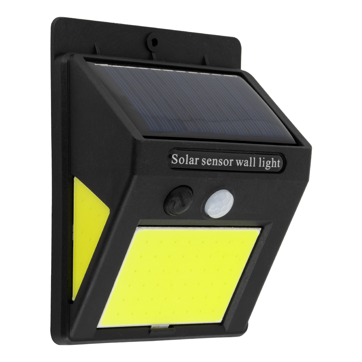 Αυτόνομο ηλιακό φωτιστικό LED COB 12W 1200lm ψυχρό φως 6000K με μπαταρία 1200mAh, φωτοβολταϊκό πάνελ &, αισθητήρα ημέρας-νύχτας-κίνησης IP65