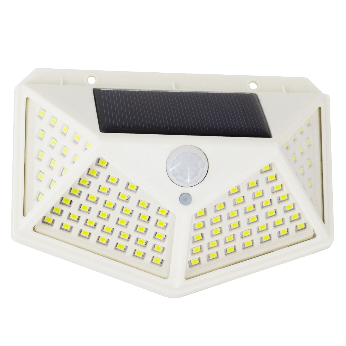 Αυτόνομο ηλιακό φωτιστικό LED SMD 10W 1000lm ψυχρό φως 6000K με μπαταρία 1200mAh, φωτοβολταϊκό πάνελ &, αισθητήρα ημέρας-νύχτας-κίνησης IP65